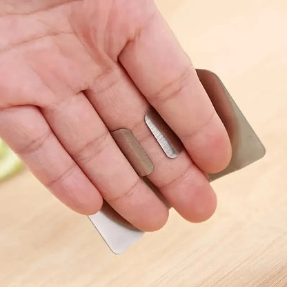 Stainless Steel Vegetable Cutting Finger Guard Hand Guard Kitchen Gadget Protective Cover